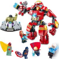 乐高漫威超级英雄钢铁侠机甲复仇联盟反浩克装甲积木儿童玩具男孩