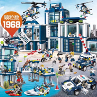 启蒙拼装拼插积木警察移动特警总部1918救援计划1917幽灵行动1916