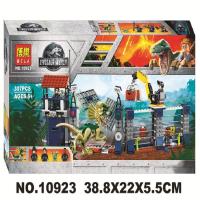 乐高侏罗纪世界75931双棘龙前哨攻击恐龙博乐10923拼装积木玩具