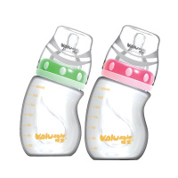 哺宝儿易握宽口径玻璃奶瓶防爆防胀气硅胶奶嘴200ML