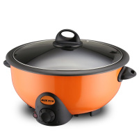 2.5L奥克斯正品分体式电火锅家用小型多功能电炒菜锅宿舍锅电煮锅迷你电热锅炒菜不粘锅韩式圆形煮面锅学生用