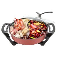鸳鸯锅电火锅电热锅家用多功能懒人火锅插电自热双管不粘锅不串味