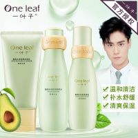 一叶子酪梨水漾三件套装女补水保湿收缩毛孔洗面奶爽肤水乳液正品