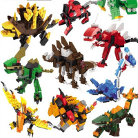 巧乐童积变侏罗纪恐龙积木乐高儿童玩具拼装拼插玩具模型