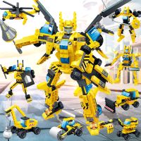 兼 容乐高积木拼装小孩古迪男孩子变形机器人智力儿童玩具车