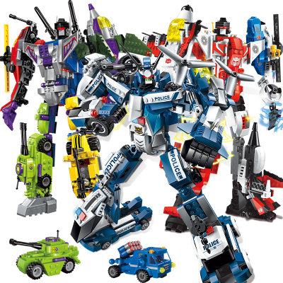 拼装玩具儿童9-10岁兼容乐高积木变形金刚组合体机器人