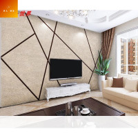 3d现代简约电视背景墙墙纸不规则几何线条墙纸壁画无纺布无缝墙布
