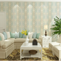 3D环保加厚无纺布墙纸 欧式简约卧室客厅电视背景墙酒店装饰壁纸