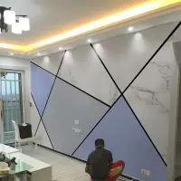 北欧几何电视背景墙壁纸现代简约客厅卧室无纺布墙纸无缝墙布壁画
