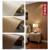 纯色素色古铜色无纺布墙纸 卧室客厅背景 办公室院书房壁纸