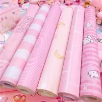 少女心粉色房间自粘宿舍装饰壁纸墙纸