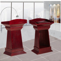 诚隆办公简约演讲台言台实木皮油漆小型迎宾主持台会议室讲台桌