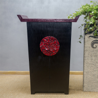 中式古典家具 创意酒店会所茶店口公司迎宾台接待台培训演讲台