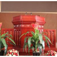 新款[]基督教实木讲台教堂牧师讲桌十字架演讲台n120192019