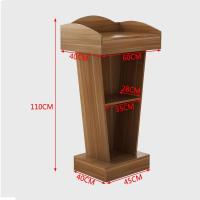 餐馆色会议室迎宾台言演讲讲台桌酒店大堂立式台原木木质咨询台