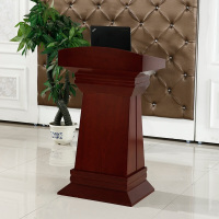 实木帖木皮礼宾台 演讲台 接待台 报告厅 演讲台言台