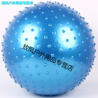 按摩球防爆颗粒触觉球宝宝康复手球刺球感统训练玩具健身球100cm蓝色加厚送打气筒充气后小10-15