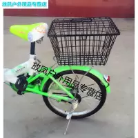 自行车折叠车后载娄学生车后书篮山地车超大后菜篮宠物篮加大A款带铁盖黑色送配件+工具+车铃