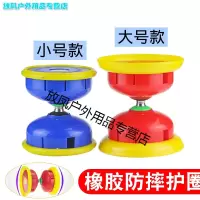 空竹带响五轴承初学儿童双头空竹健身扯铃[小号]绿+泡杆+10米线+袋
