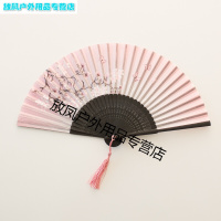 扇子折扇中国风舞蹈扇女夏季折叠扇古装日式小复古布古典古风折扇 偏远地区不包邮