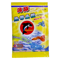 海豚(PORPOISE)鱼饲料鱼粮孔雀凤尾红箭鱼食观赏鱼锦鲤金鱼小型鱼微颗粒饲料15g