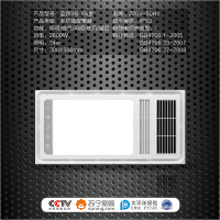 蓝贵族-蓝翎3号集成吊顶取暖器卫生间嵌入式300*600多功能智能风暖浴霸换气取暖含照明五合一浴霸