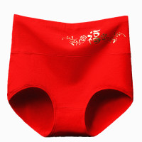 珍兰朵正品高腰纯棉红色内裤女本命年属猪结婚三角新娘性感大码全棉裤衩