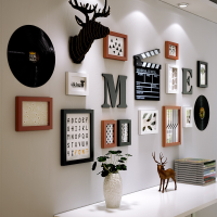 创意客厅沙墙壁贴画自粘3D立体墙贴办公室背景墙壁装饰鹿头贴饰