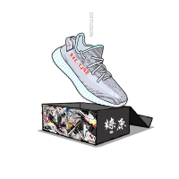 燎原装备 adidas YEEZY BOOST 350 V2 Blue 冰蓝斑马椰子