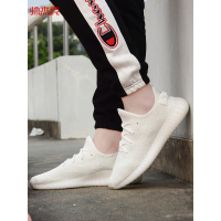 帅杰克冬季椰子鞋男350V2冰蓝真爆白斑马正品加绒保暖潮鞋女1806