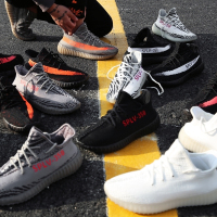 夏椰子350V2新灰橙运动男鞋加绒女黑红字纯白斑马侃爷莆田跑步鞋