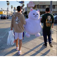 Ripndip Tattoo Nerm 斑马猫中指贱猫加绒卫衣连帽衫