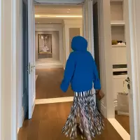 EOS LA MODE 斑马半裙 流苏须半身裙加厚气质秋冬新款女长裙子
