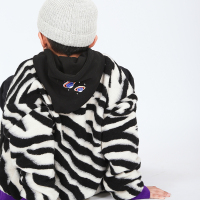 ROCKYROAD 18秋冬款潮牌外套 男女童双面斑马纹MA-1飞行员棉夹克