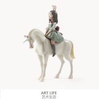 《白夜童话》梦马艺术品办公室摆件女生房间创意装饰塑生日礼品