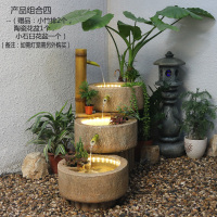 日式竹子田园禅意流摆件客厅鱼缸室内阳台喷泉景观办公室装饰品