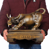 华尔街金牛家居风装饰品招财十二生肖 牛摆件公司开业礼品