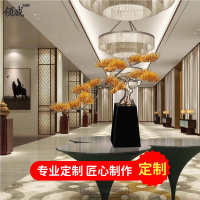 招财迎客松金属摆件客厅办公室玄关创意装饰家居饰品铁艺松树开业