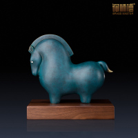 摆件纯铜马艺术品办公室书桌客厅酒柜装饰品