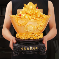 聚宝盆摆件办公室风店铺客厅招财金元宝开业礼品聚财存钱罐摆设