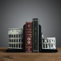 美式书架书立复古书房书柜创意办公室卧室房间家居装饰品书档摆件