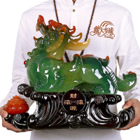 招财貔貅摆件开光大号玉石皮丘办公室风客厅装饰品摆设开业礼品