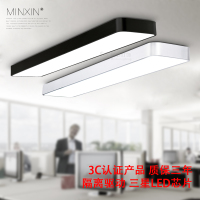 圆角长条办公室LED吸顶灯 现代简约长方条形走廊阳台工业风咖灯