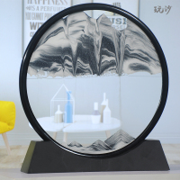 沙漏摆件家居装饰品3d实木流沙画现代简约客厅办公室创意生日