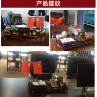 老板台办公桌面摆件办公室装饰品文台笔筒创意商务开业礼品送领导