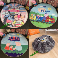圆形棉质宝宝亲子游戏收纳地毯儿童玩具收纳地垫积木整理收纳袋