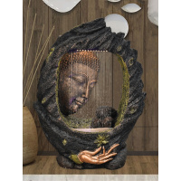 创意喷泉流摆件风办公室客厅玄关佛像禅意加湿器景观开业礼品