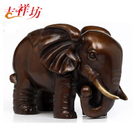 泰国铜大象摆件一对镇宅招财纳福风象客厅家居办公室开业装饰品