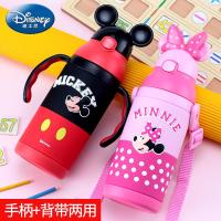 迪士尼儿童保温杯带吸管不锈钢宝宝壶幼儿园小学生防摔米奇杯