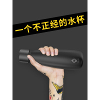 小怪G5保温杯男士女简约便携智能杯304不锈钢杯子提醒喝ins